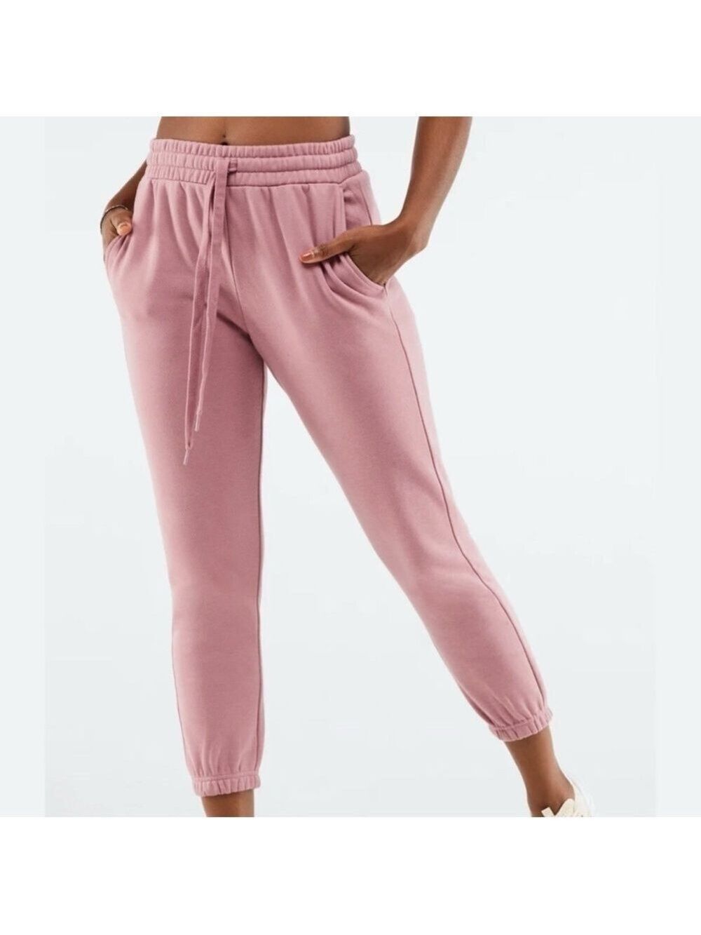 Fabletics High Rise Go-To Classic Sweatpant Jogger Pink Size Medium
